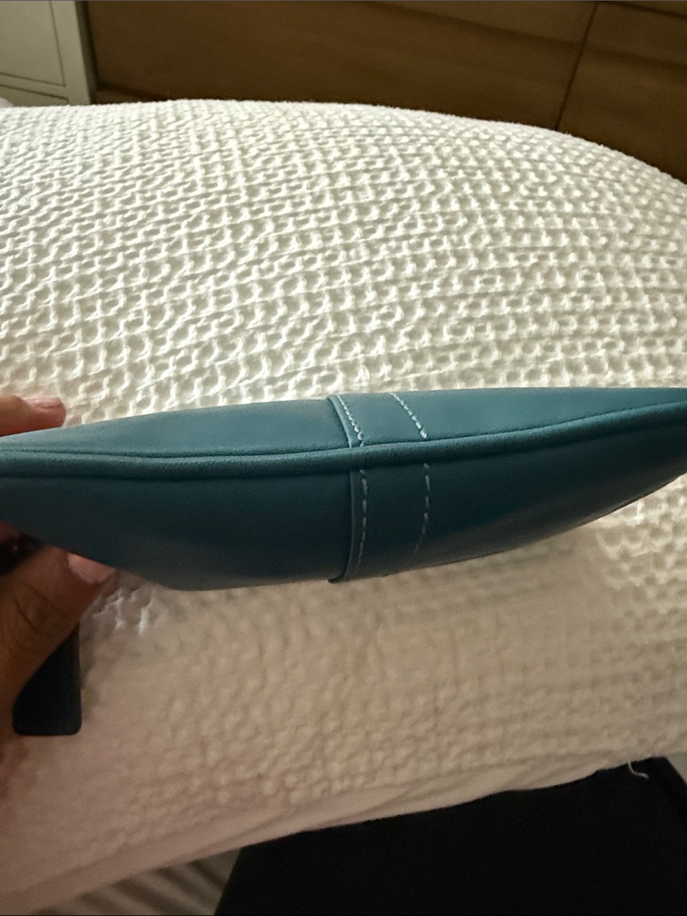 COACH Teal Leather Wristlet - Picture 2 of 7